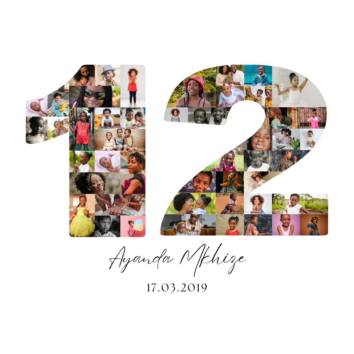 12 Birthday Photo Collage
