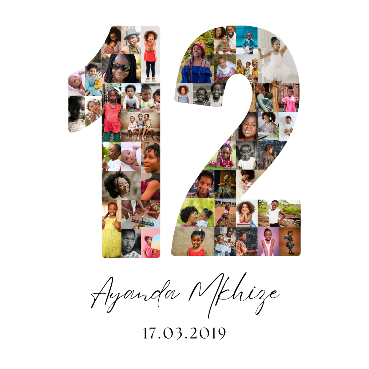 12 Birthday Photo Collage