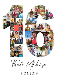 16 Birthday Photo Collage