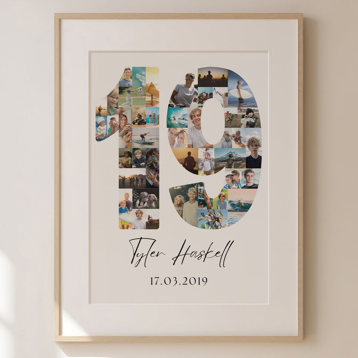 19 Birthday Photo Collage