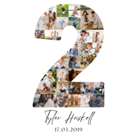 2 Birthday Photo Collage