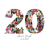 20 Birthday Photo Collage
