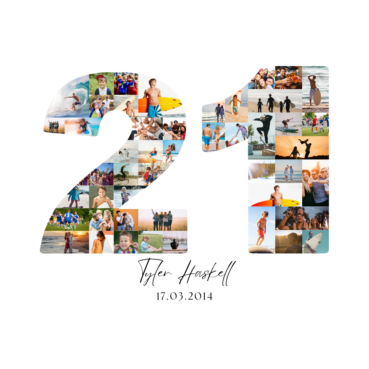 21 Birthday Photo Collage