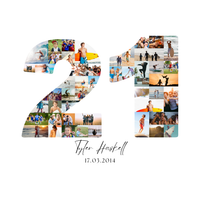 21 Birthday Photo Collage