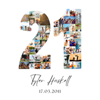 21 Birthday Photo Collage