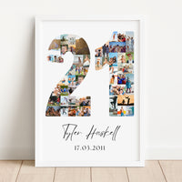 21 Birthday Photo Collage