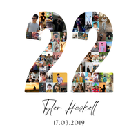 22 Birthday Photo Collage
