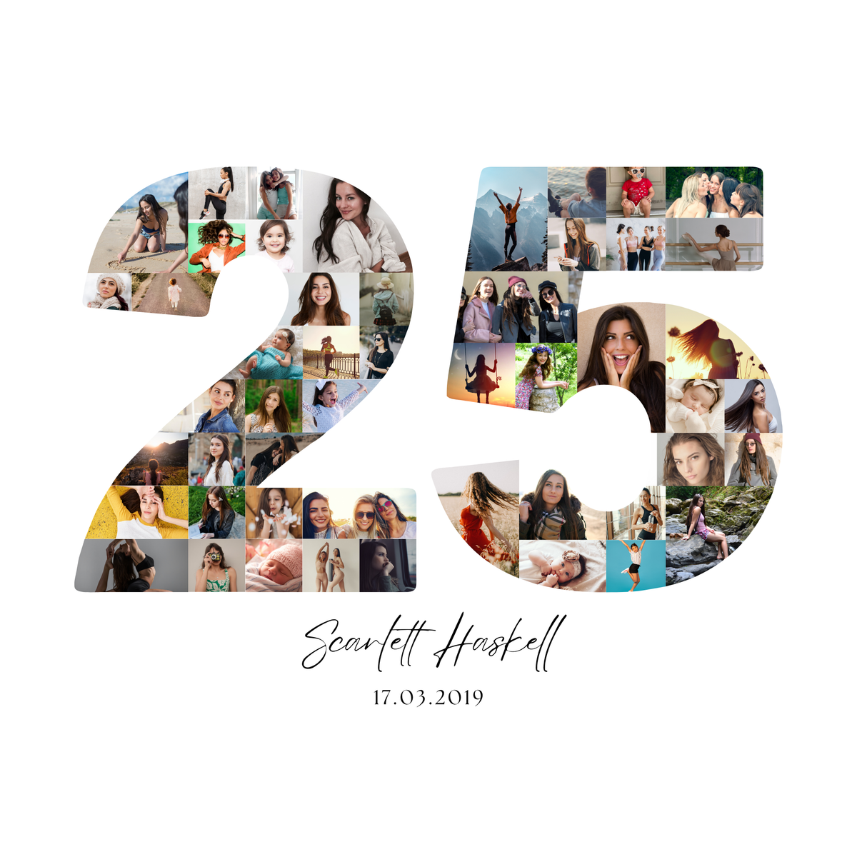25 Birthday Photo Collage
