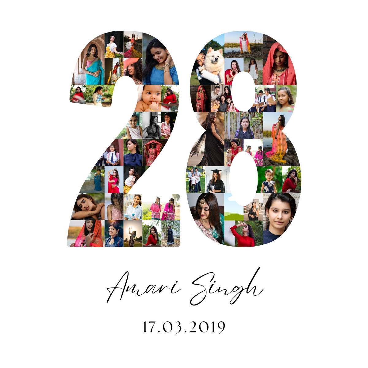 28 Birthday Photo Collage