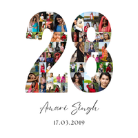 28 Birthday Photo Collage