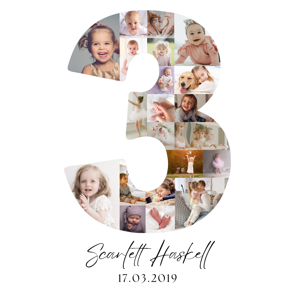 3 Birthday Photo Collage