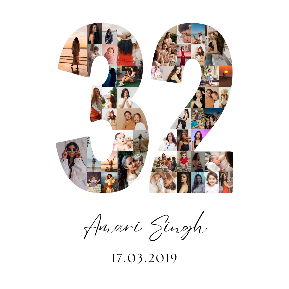 32 Birthday Photo Collage