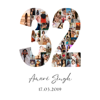 32 Birthday Photo Collage
