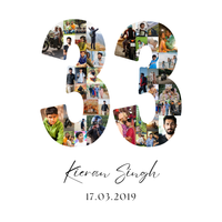 33 Birthday Photo Collage