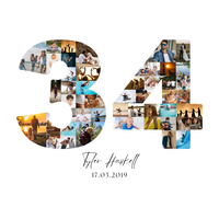 34 Birthday Photo Collage