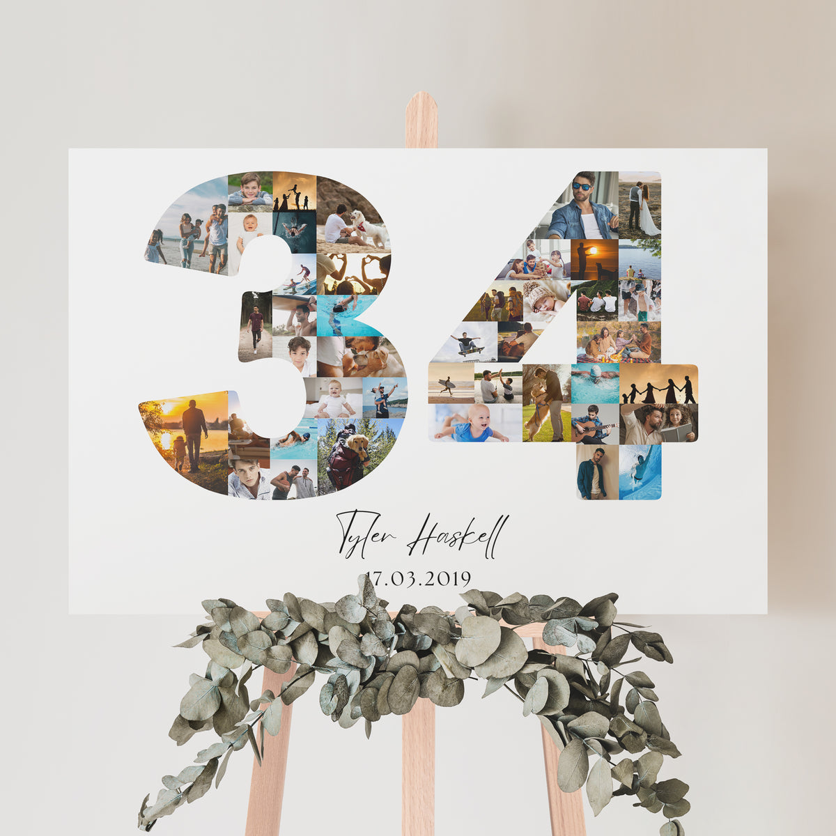 34 Birthday Photo Collage