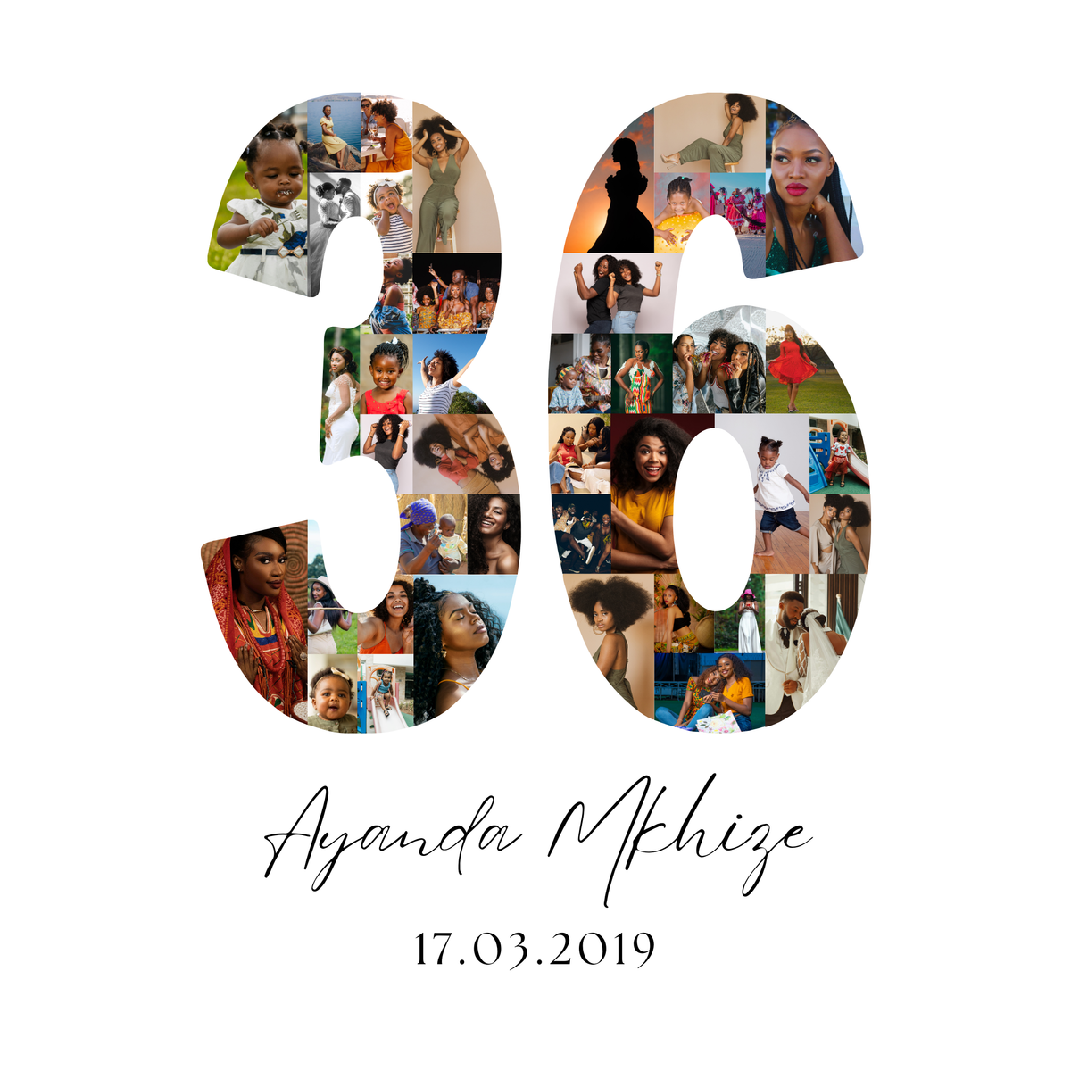 36 Birthday Photo Collage