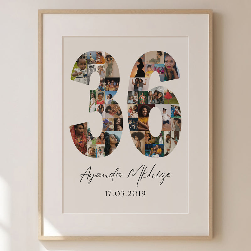 36 Birthday Photo Collage