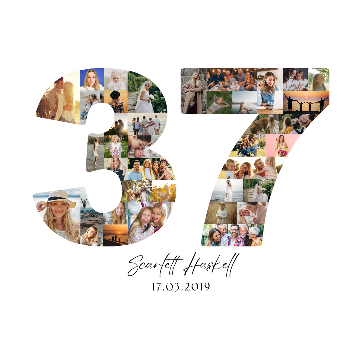37 Birthday Photo Collage