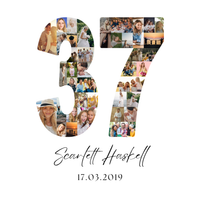 37 Birthday Photo Collage