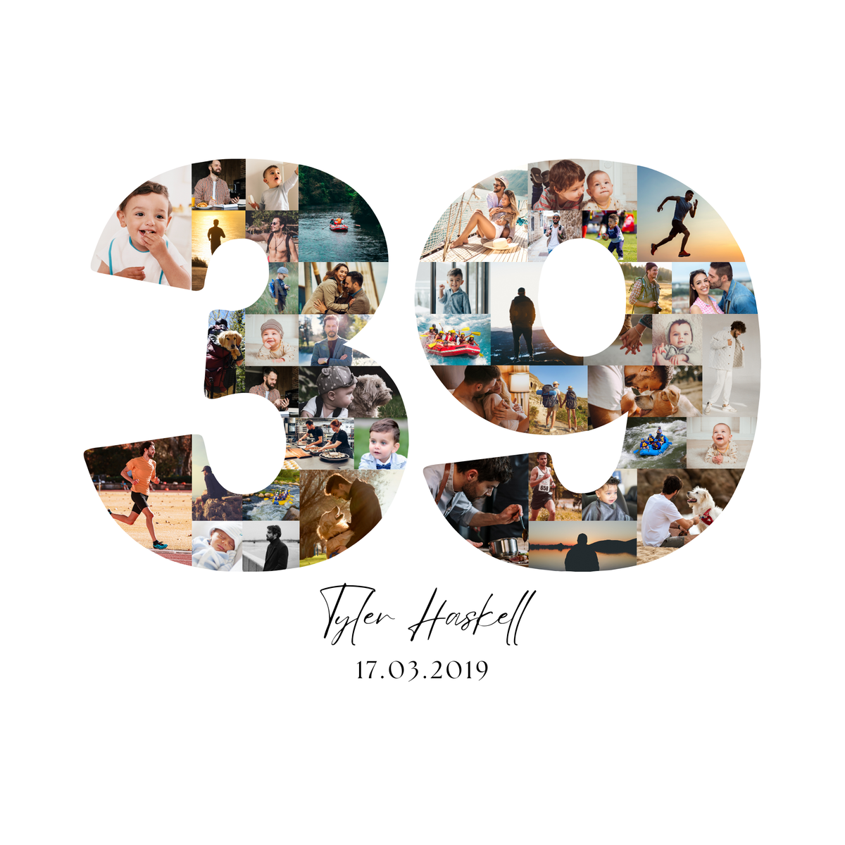 39 Birthday Photo Collage