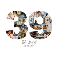 39 Birthday Photo Collage