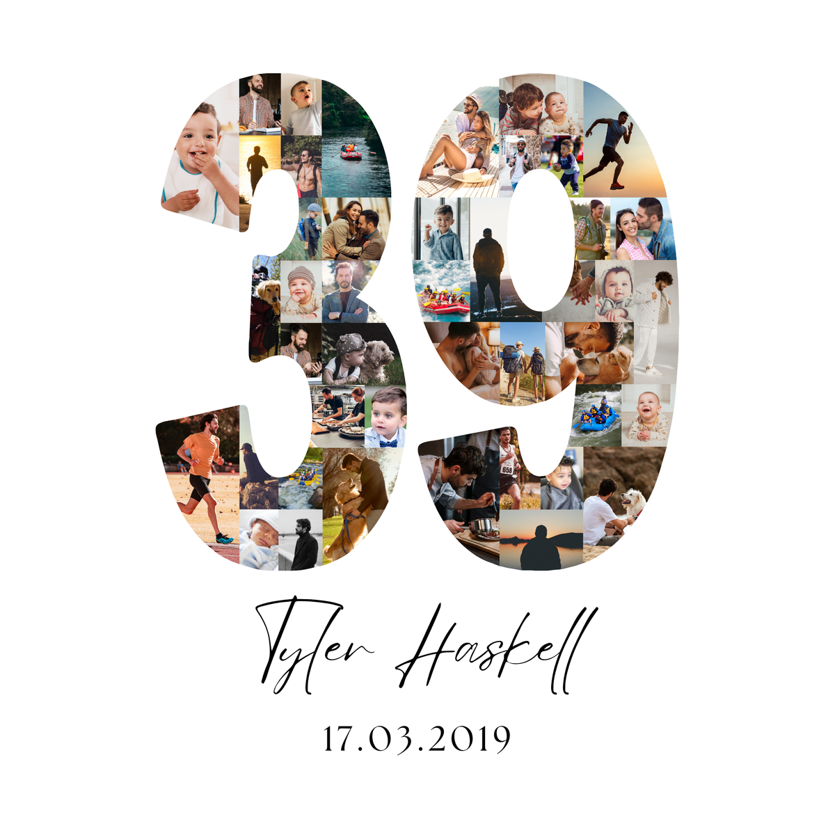 39 Birthday Photo Collage