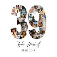 39 Birthday Photo Collage