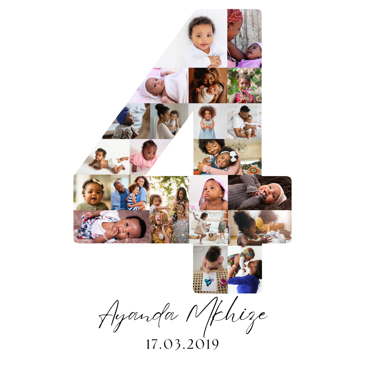4 Birthday Photo Collage