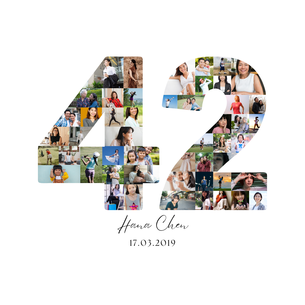 42 Birthday Photo Collage