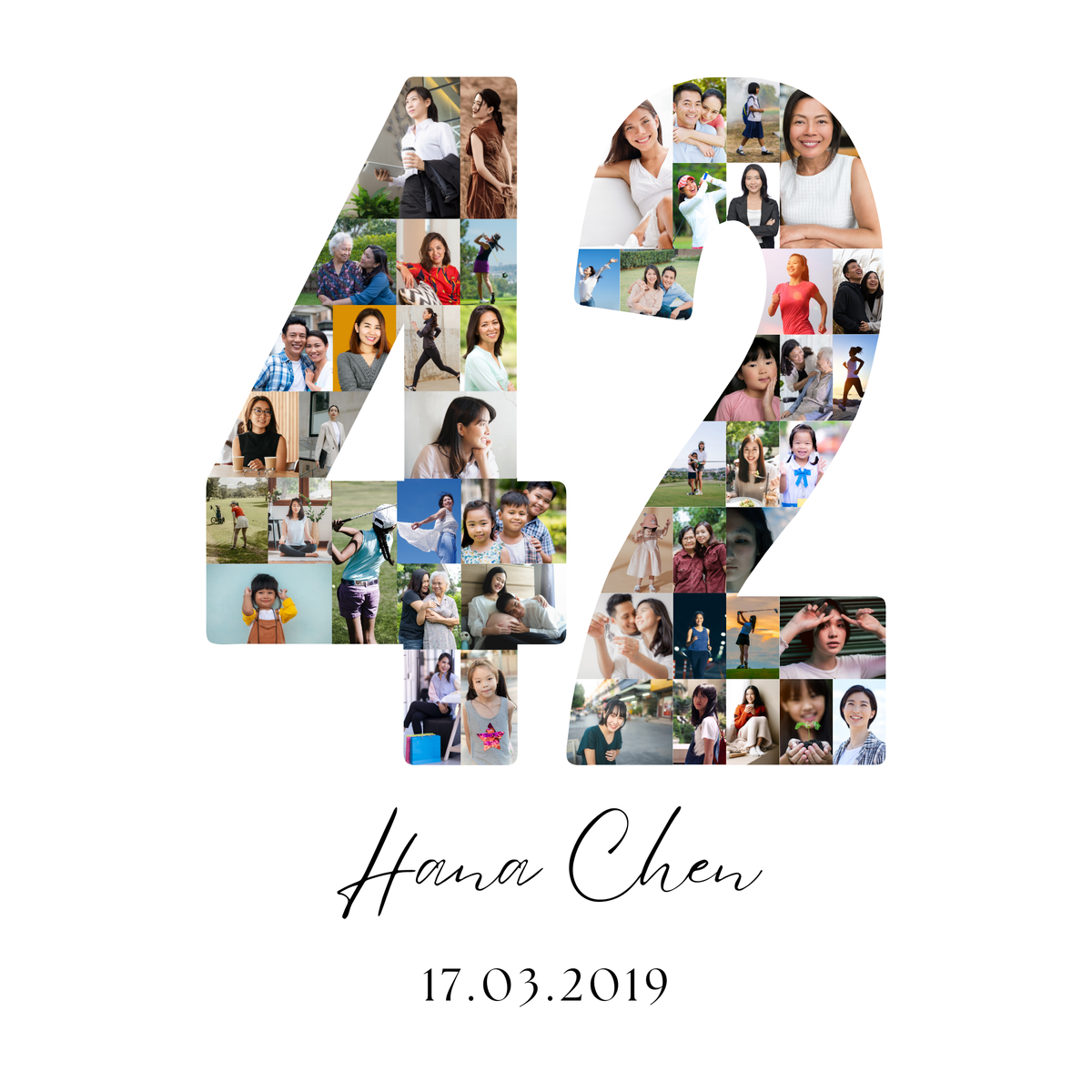 42 Birthday Photo Collage
