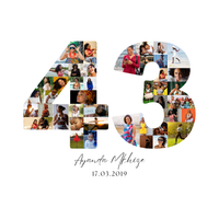 43 Birthday Photo Collage