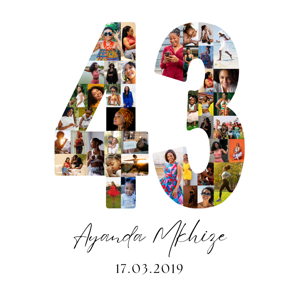 43 Birthday Photo Collage