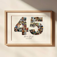45 Birthday Photo Collage