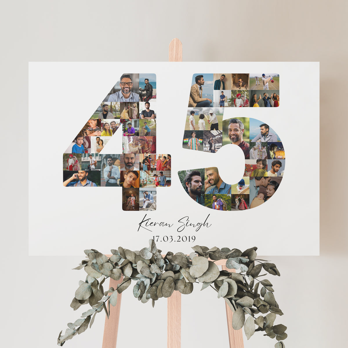 45 Birthday Photo Collage