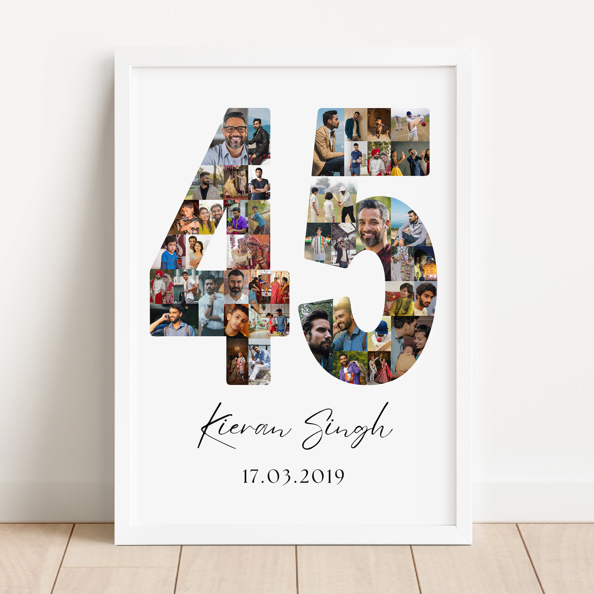 45 Birthday Photo Collage