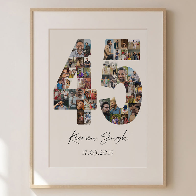 45 Birthday Photo Collage