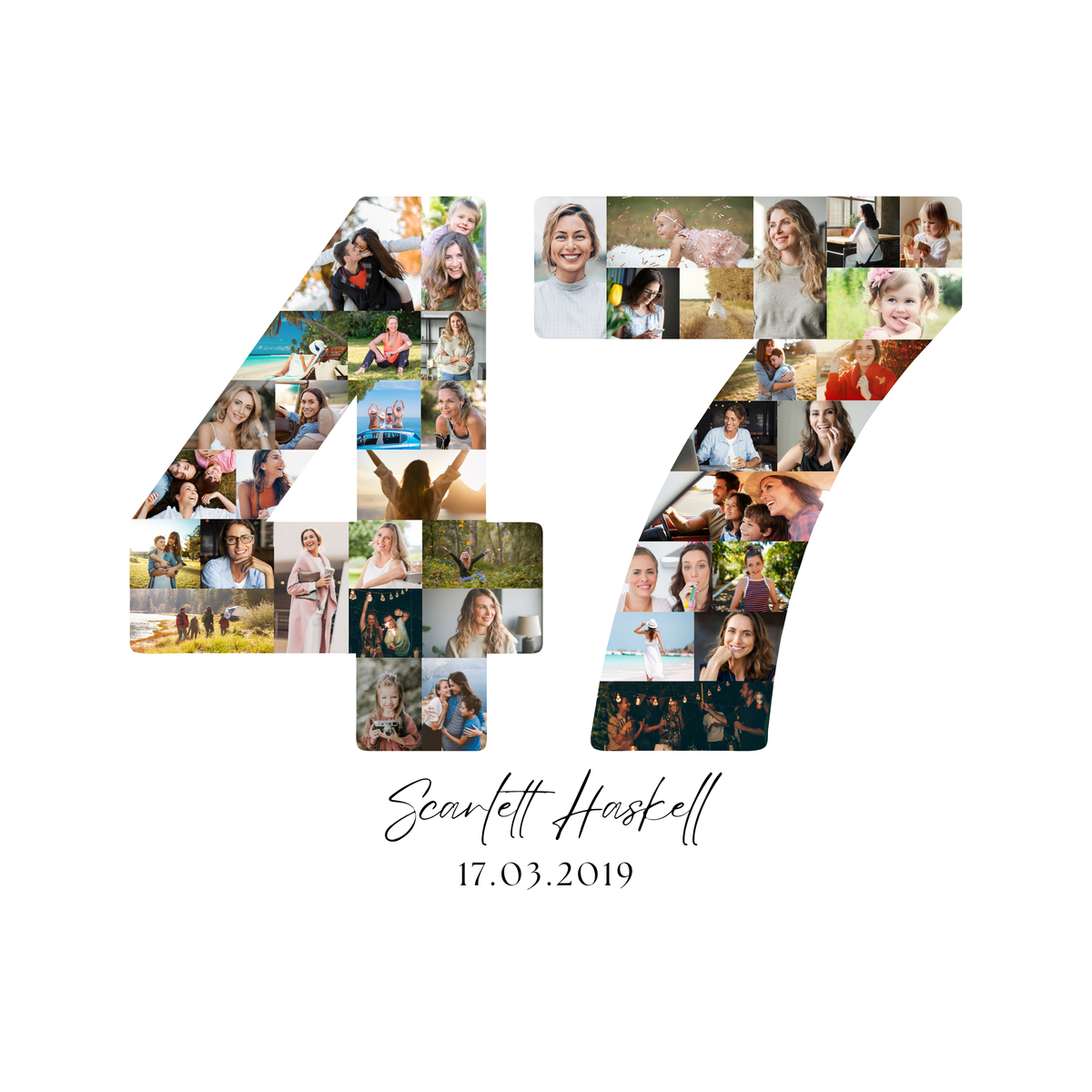 47 Birthday Photo Collage
