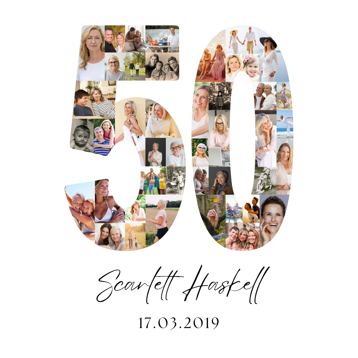 50 Birthday Photo Collage