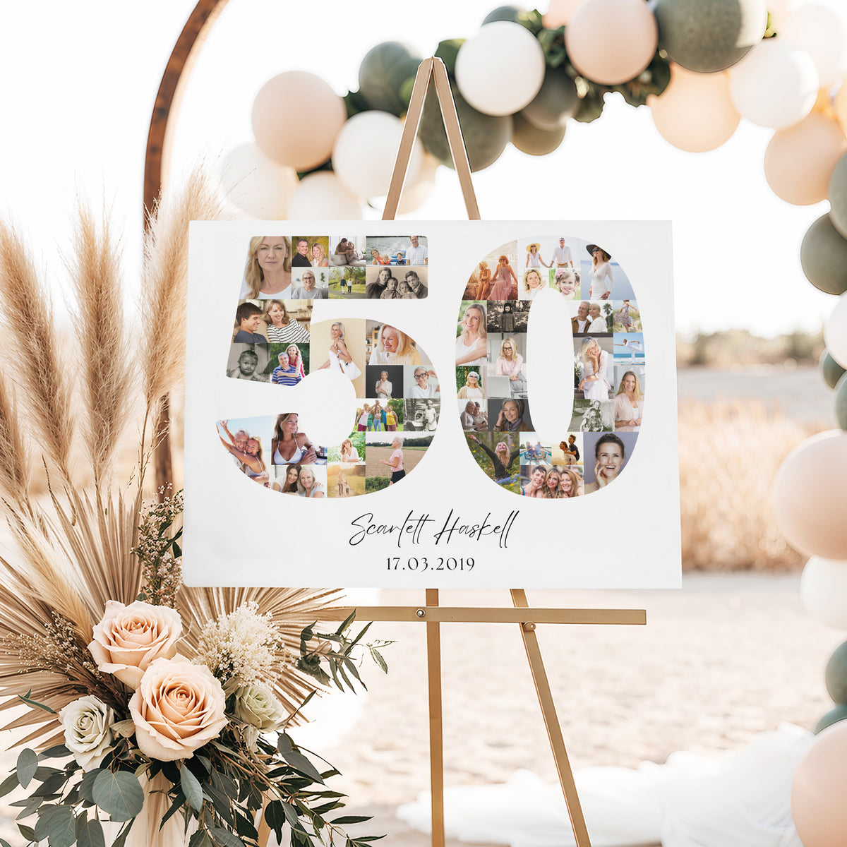 50 Birthday Photo Collage