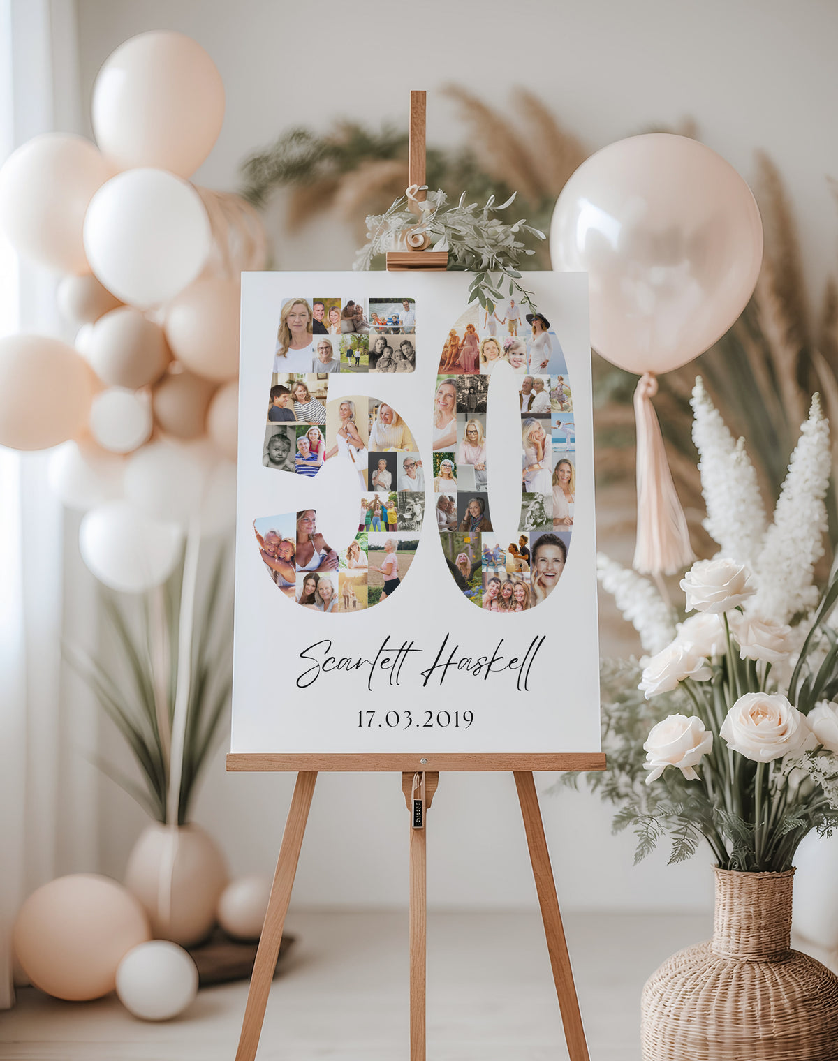 50 Birthday Photo Collage
