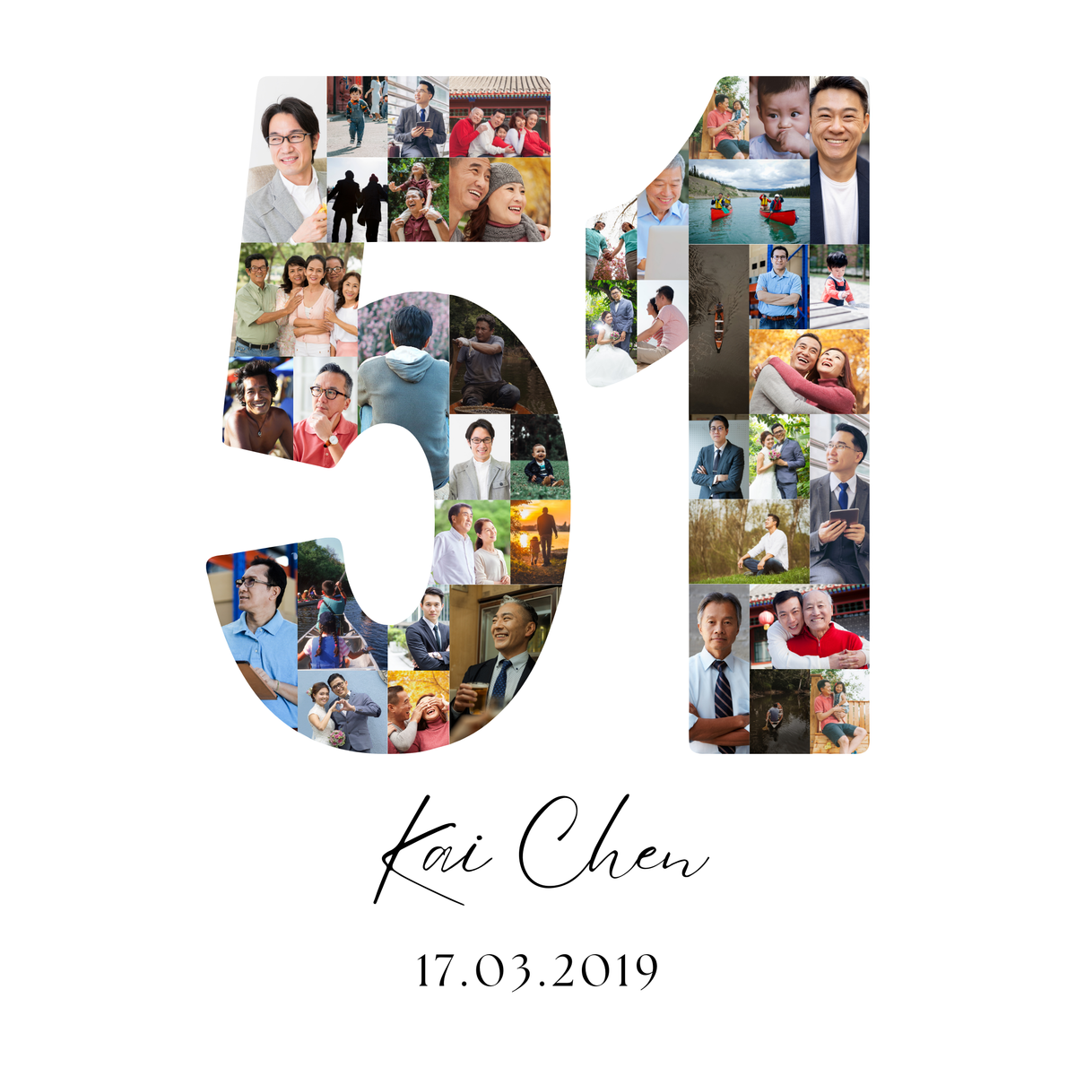 51 Birthday Photo Collage