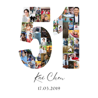 51 Birthday Photo Collage