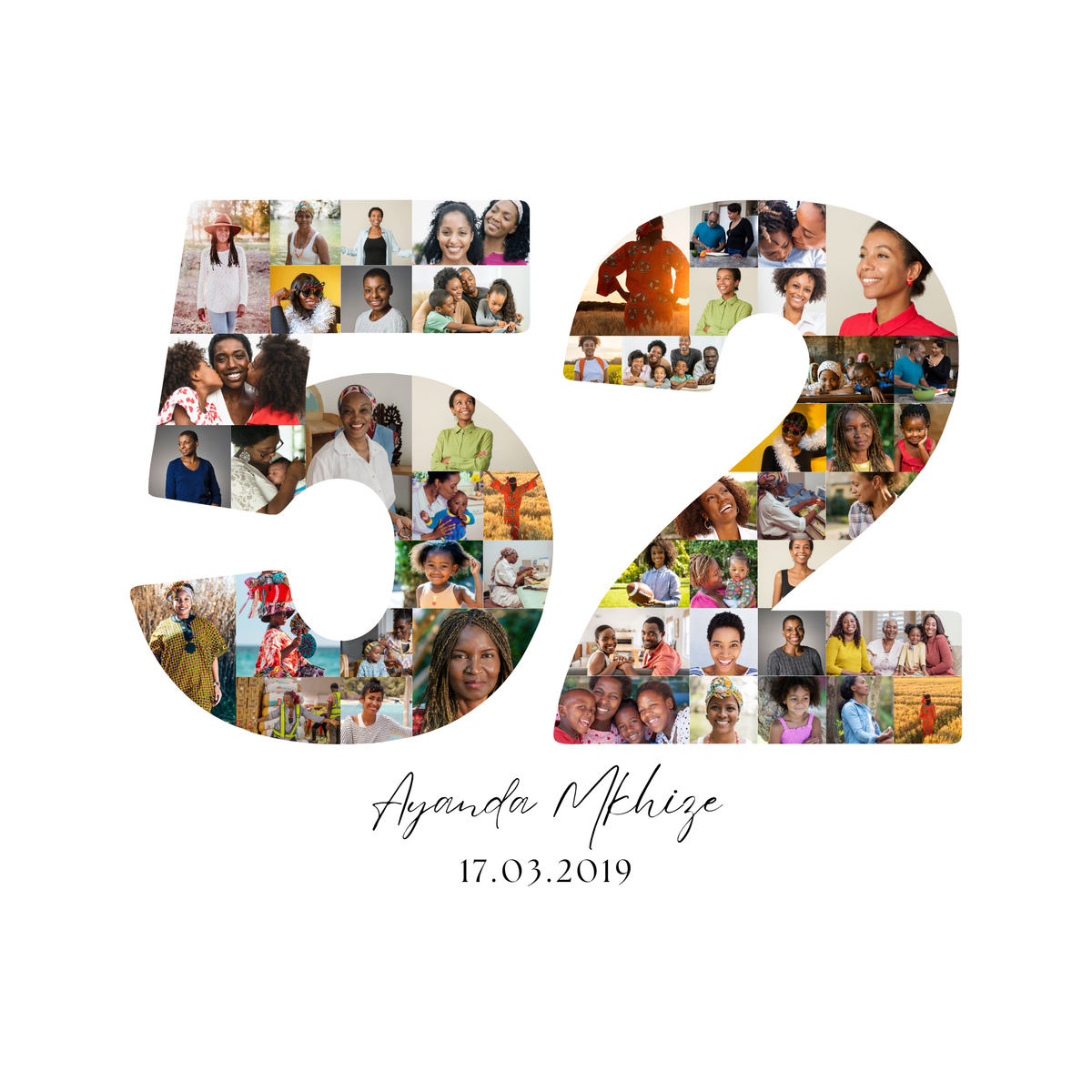 52 Birthday Photo Collage