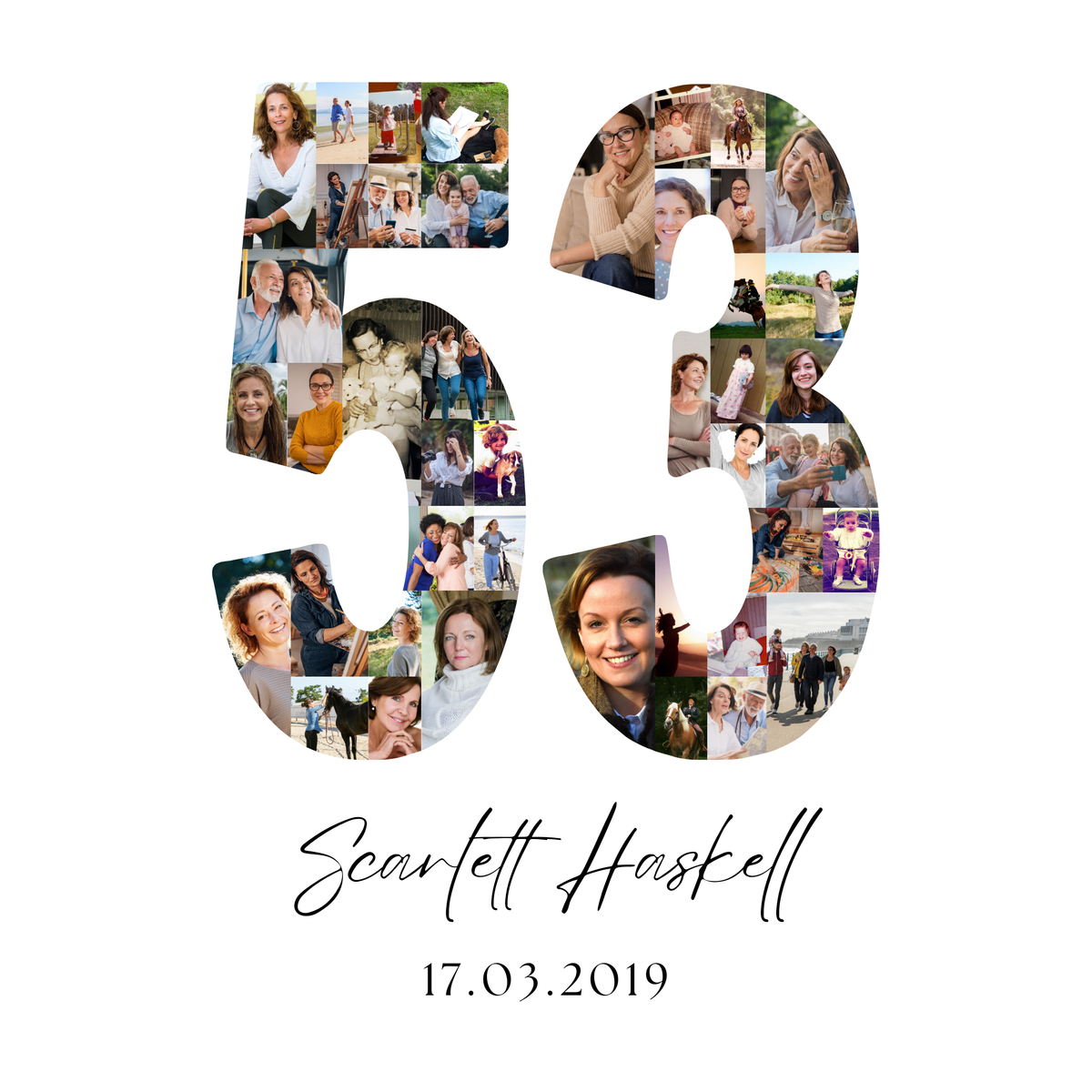 53 Birthday Photo Collage