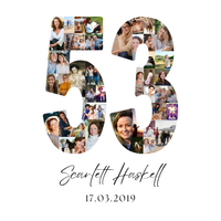 53 Birthday Photo Collage