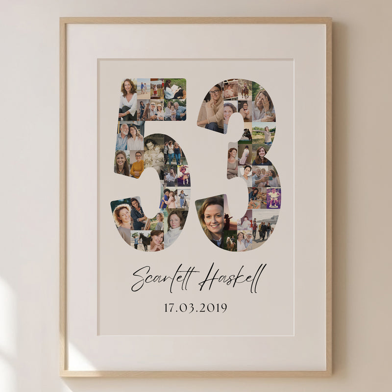 53 Birthday Photo Collage