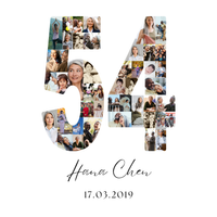 54 Birthday Photo Collage