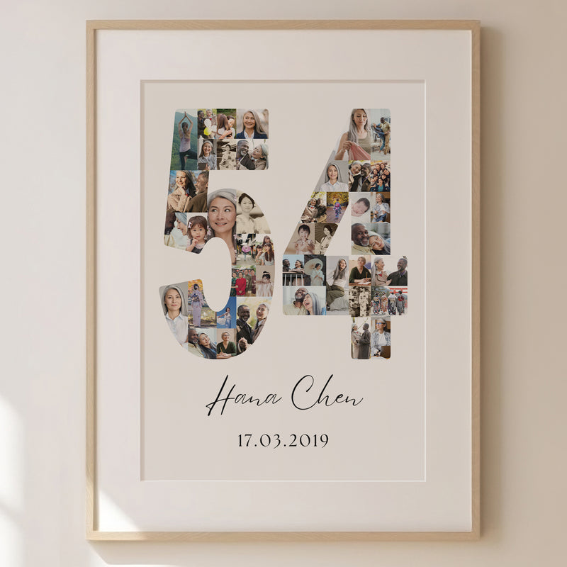 54 Birthday Photo Collage