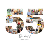 55 Birthday Photo Collage